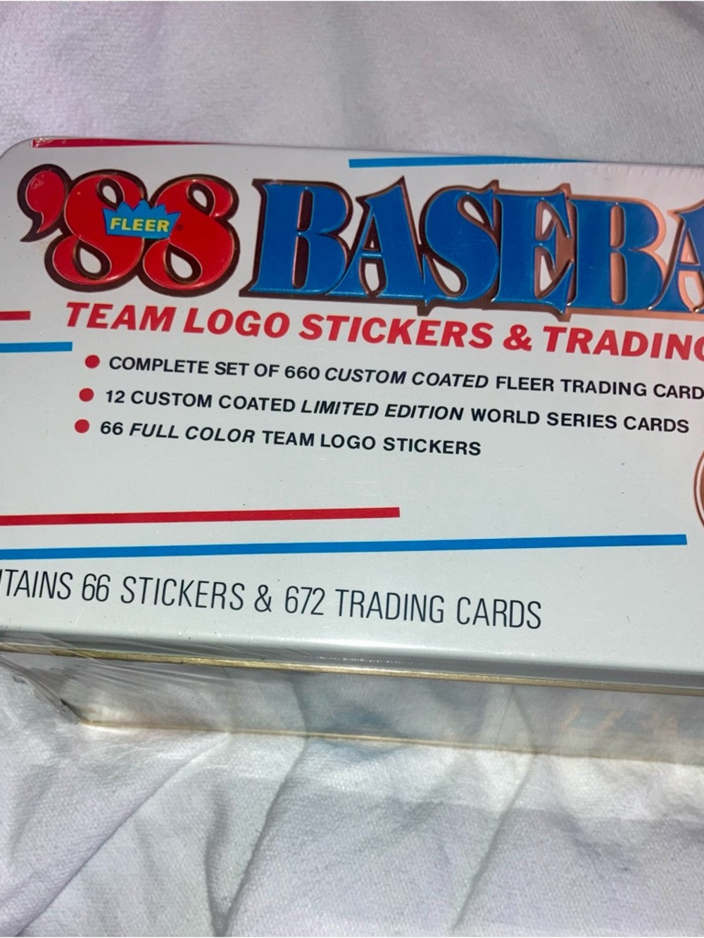 Fleer 1988 Baseball Team Logo Stickers & Trading Cards Box - White/Blue - Picture 11 of 11